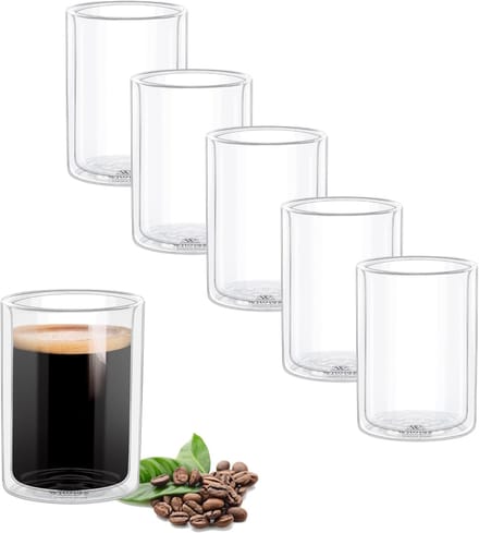 Wilmax Glas, Dubbelwandig Glas - 100 ml - set van 6