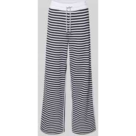 Broek in all-over look met elastische band en tunnelkoord