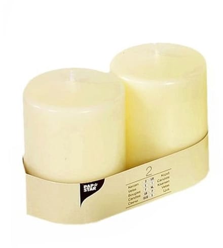 Stompkaarsen Ø 80 mm - Set van 2
