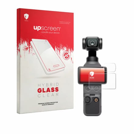 upscreen - Screenprotector voor DJI Osmo Pocket 4 (Display + Lens) - Folie Beschermfolie Beschermglas transparant