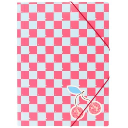 Kangaro elastomap B'LOG CHERRY DISCO - A4 folio - met elastiek en 3 flappen