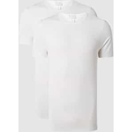 T-shirt met labeldetail in een set van 2 stuks, model 'Cotton Essentials'