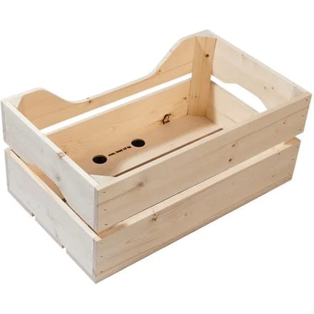 Fonds Racktime arrière bois avec anse sur porte bagage compatible vae et systeme racktime snapit WOODPACKER 2.0