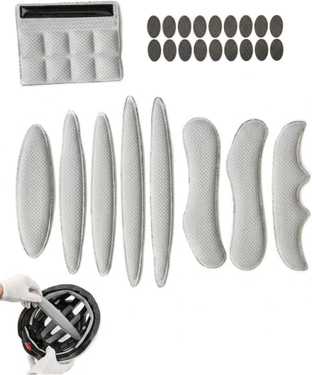 Helm Vulling - Spons Kussens - Helm Comfort - Zweetabsorberend - Complete Set - Grijs