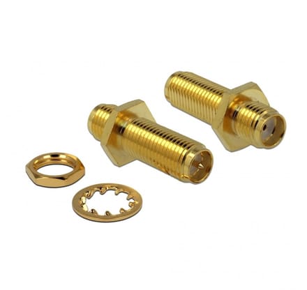 RP-SMA (v) - SMA (v) inbouw adapter - 50 Ohm / 3 GHz