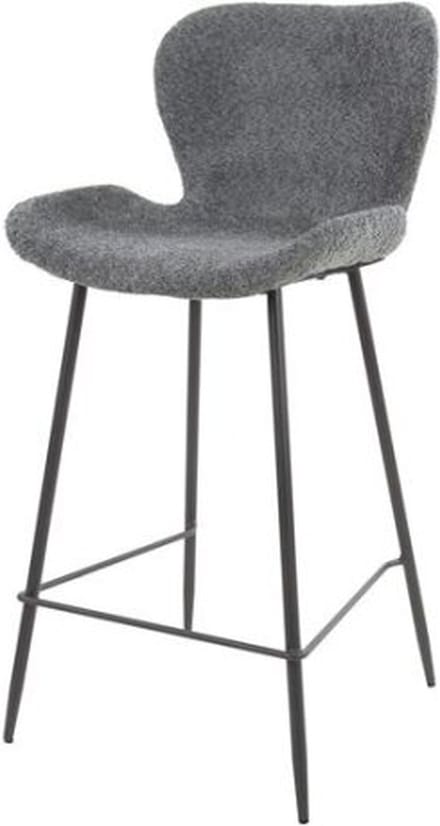 Barstoel Justin - Bouclé grijs | Meubelplaats - barstoelen set van 4