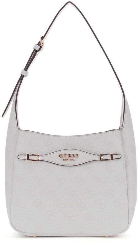 GUESS schoudertas Katya Hobo Shoulder Bag White Logo wit