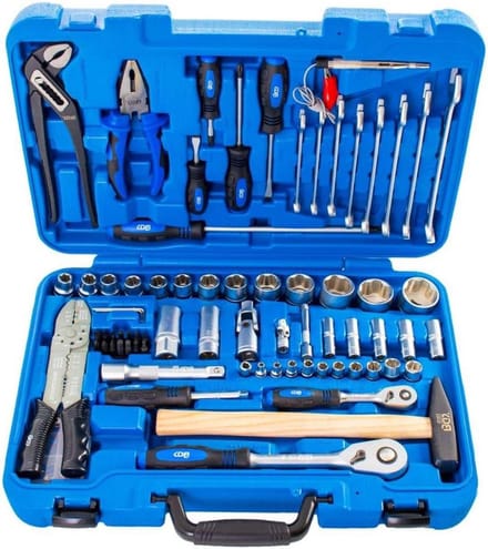Dopsleutel Gereedschapskoffer - Steeksleutel Set - Auto Reparatie - ProTorque Inzetstukken - 99 Delig - Grijs