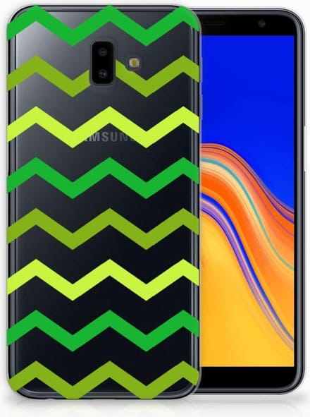 Samsung Galaxy J6 Plus (2018) TPU bumper Zigzag Groen