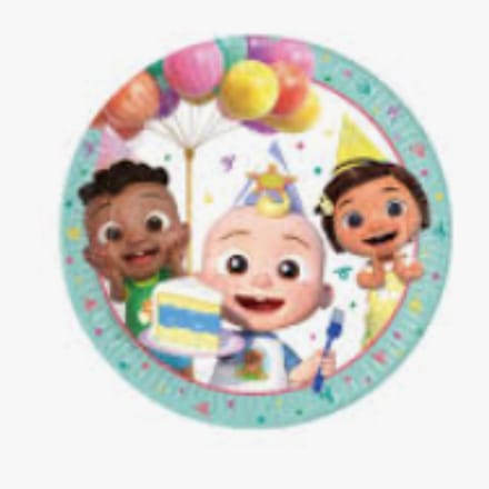 Cocomelon Bord - 23 cm - Birthday - 10 stuks