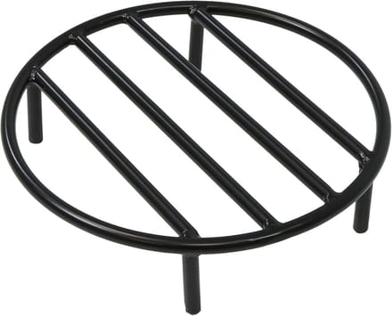 Ronde Stalen Vuurkorf met Houten Rooster - 30,5 cm