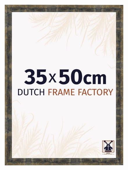 Fotolijst 35x50 cm - MDF - Blauw Goud Gemeleerd - Praag
