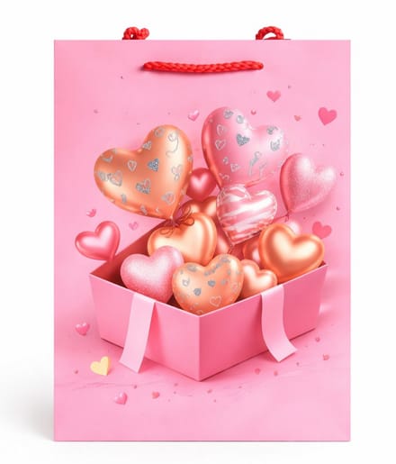 Cadeautas - Luxe Geschenktas - Cadeauzak - Geschenkzak - A5 - Hart