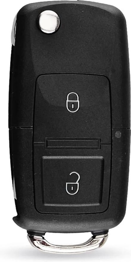 XEOD Autosleutelbehuizing - sleutelbehuizing auto - sleutel - Autosleutel / 2-Knops geschikt voor Volkswagen