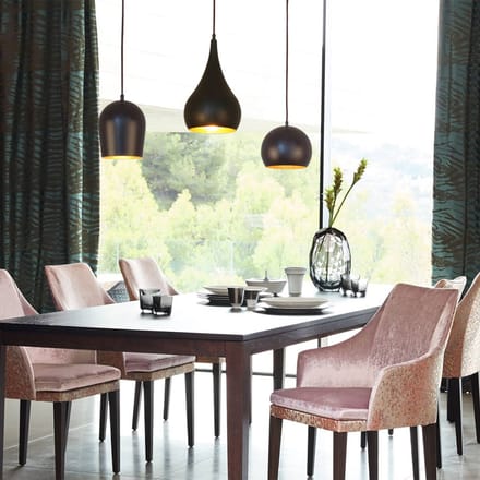 Menzel Solo hanglamp, 3-lamps langwerpig