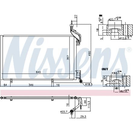 Condensator, airconditioning NISSENS 940410