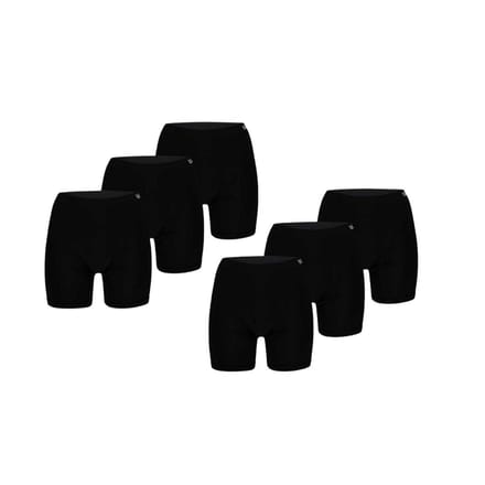 Bamboe Short Naadloos - 6-Pak - Zwart / M