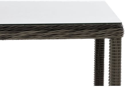 CLP Alia Tuintafel - 5mm Poly rotan grijs gevlekt