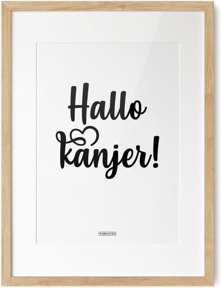 Fabrikten Tekstposter Hallo Kanjer - A3
