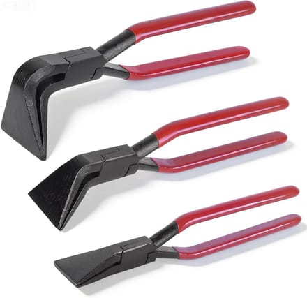 Handmatige blikken buigmachine - Buigtang set - Metaal buigen - Drie hoeken - 60 mm bekbreedte - Rood