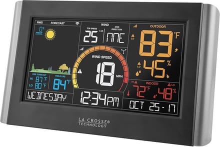 Draadloos Wi-Fi Weerstation met Windsnelheid en Temperatuurmeting