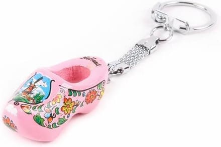 Sleutelhanger Klomp Enkel Holland Roze 4 Cm - Souvenir