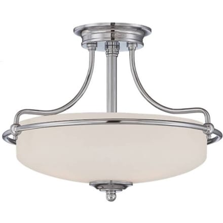 Quoizel LED Plafondlamp Griffin | 3X E27 Max 60W | Dimbaar | Polished Chrome