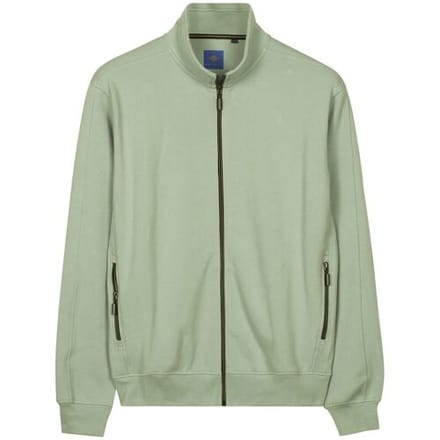 Baileys Vest Sweat Full Zip Heavy Piqué Structure Misty Green / male