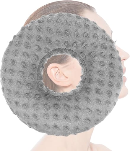 Oorkussen - Donut Kussen - Herstel Oorpiercing - Ergonomisch Ontwerp - 28x28x6cm - Grijs