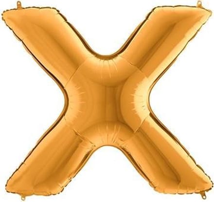 Folieballon letter X goud (100cm)