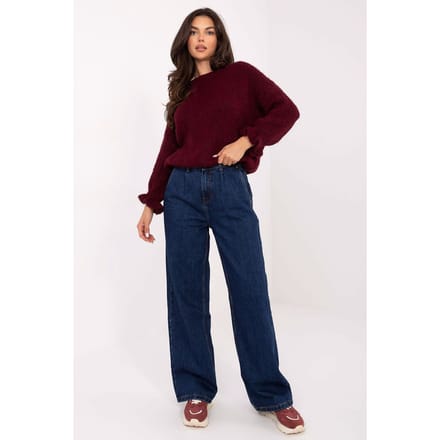 High Rise Straight Jeans - Donkerblauw / S