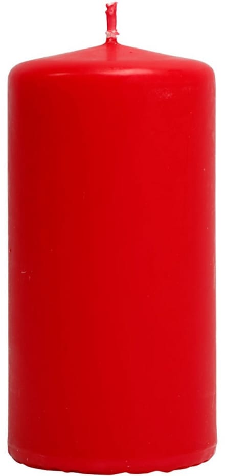 Kaars h:10 cm Rood 6 stuks
