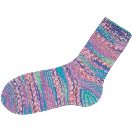 Gründl Hot Sock's "Lazise" - Lichtroze/zeegroen/lind/koraal/witte gemarmerd