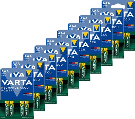 Varta oplaadbare batterijen NiMH - 1000 mAh AAA - 40 stuks