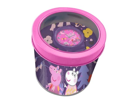 Nickelodeon Horloge In Blik Peppa Pig Meisjes 23 Cm Roze/paars
