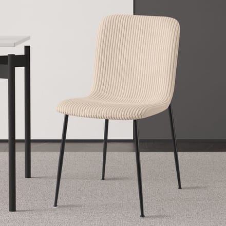 Eetkamerstoel Alice | 42 X 57 X 82 Cm | Beige Corduroy-design