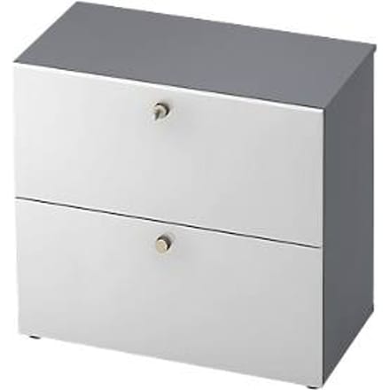 TOPAS LINE archiefkast, 2 dossierhoogtes, met volledig uittrekbare lade, grafiet/wit