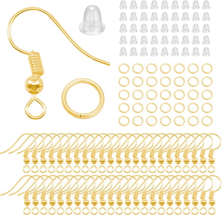 DW4Trading RVS Oorbel Haakjes Goud - Set van 3x100 Stuks