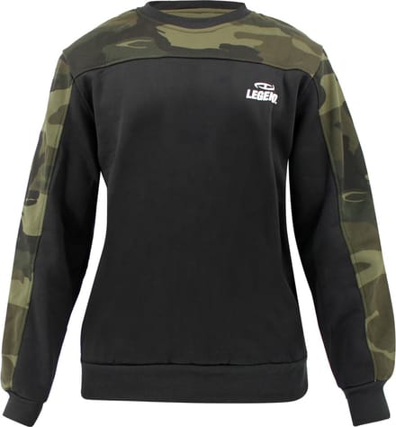 Trui/sweater dames/heren Zwart Camo fleece M