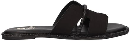 La Strada Slipper Zwart Textiel - Damesschoenen - Maat - 40