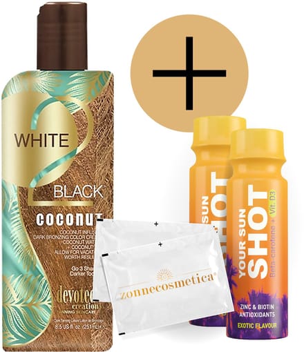 Devoted Creations - W2B Coconut + 2 Your Sun Shots + 2 Verfrissingsdoekjes