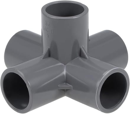 10 Stuks 5-Weg PVC Koppeling 25mm Hoekstuk voor Tuinslang en Constructie