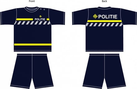 Fun2Wear - Shortama Politie - - Maat 122-128