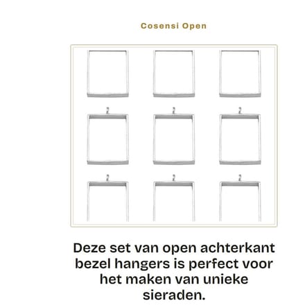 Dailygoods - Open Achterkant Bezel Hangers voor DIY Sieraden Maken