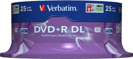 Verbatim DVD+R DL 8,5GB 8x SP MATT SILVER SURFACE - Rohling