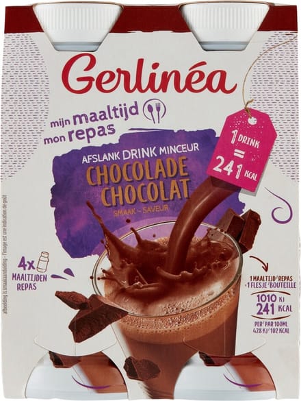 Gerlinea Mijn Maaltijd Afslank Drink Chocolade - 6 x 4 x 236 ml - Voordeelverpakking