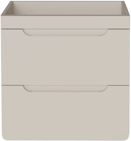 Vente-unique Zwevende onderkast met waskommeubel - Beige - 60 cm - ARUBA