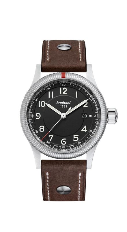 Hanhart Pioneer One Horloge Zwart, bruine band