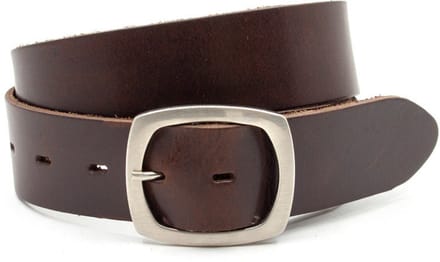 Dames jeans riem donkerbruin - 4 cm breed - Leer - Jeans riem - Casual - Maat 80