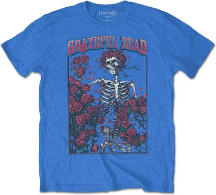 Grateful Dead - Bertha & Logo Heren Tshirt - S - Blauw